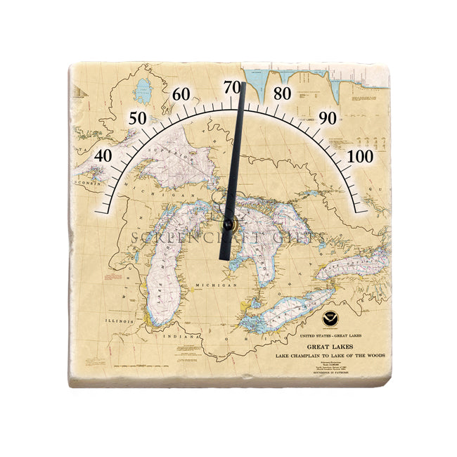 The Great Lakes - Marble Thermometer