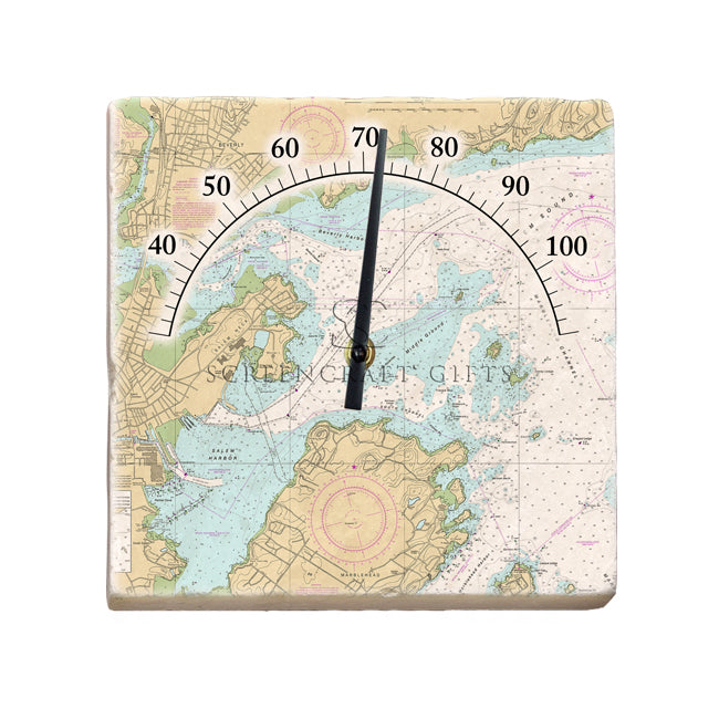 North Shore, MA - Marble Thermometer