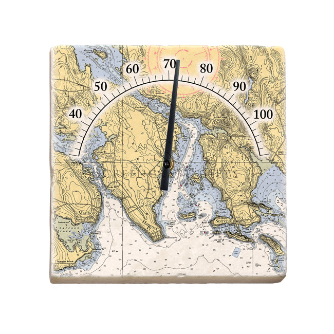 Hancock, ME - Marble Thermometer