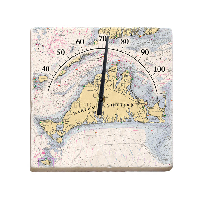 Martha's Vineyard, MA - Marble Thermometer