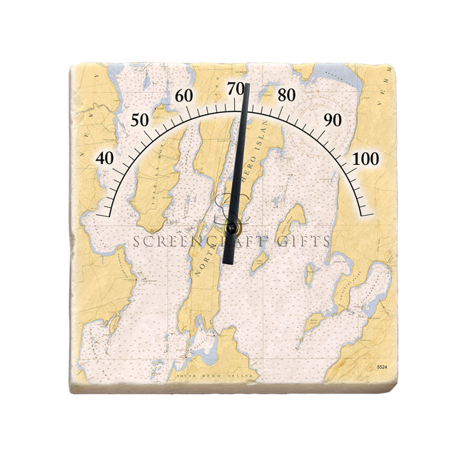 North Hero, VT - Marble Thermometer