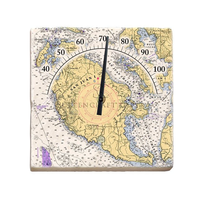 San Juan Island, WA -  Marble Thermometer