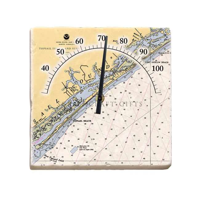 Surf City, NC  - Marble Thermometer
