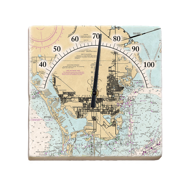 St. Petersburg, FL- Marble Thermometer