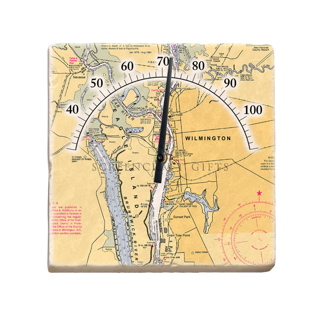 Eagle Island, NC - Marble Thermometer