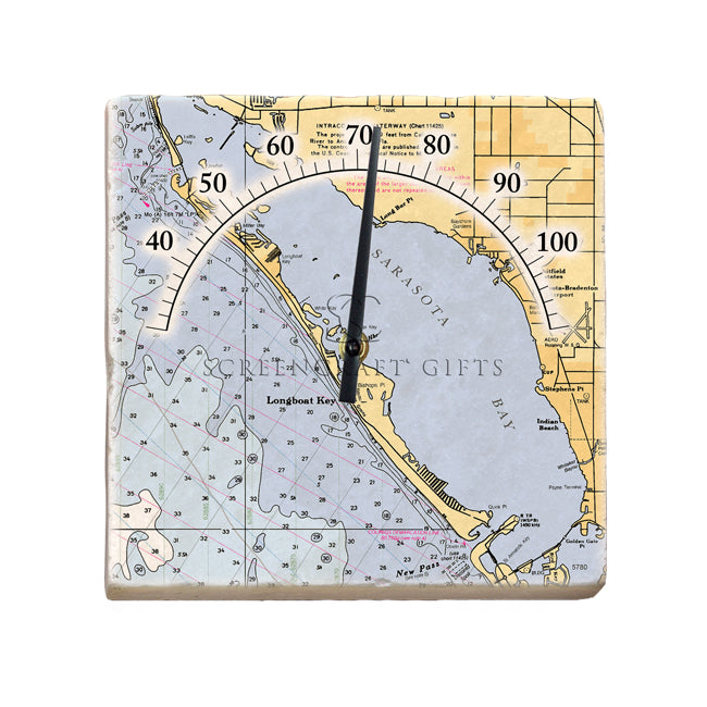 Longboat Key, FL - Marble Thermometer