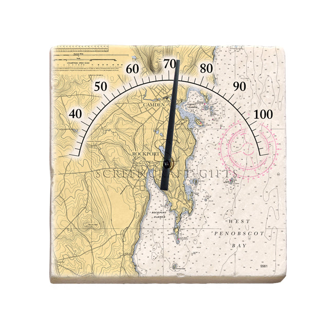 Rockport, ME - Marble Thermometer