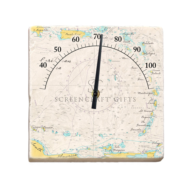 The Caribbean Sea- Marble Thermometer