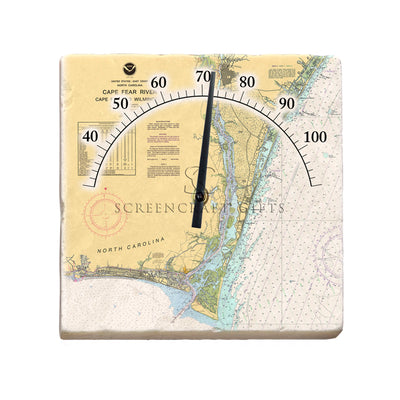 Cape Fear, NC - Marble Thermometer