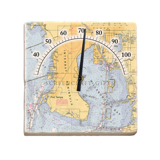 Tampa Bay, FL- Marble Thermometer