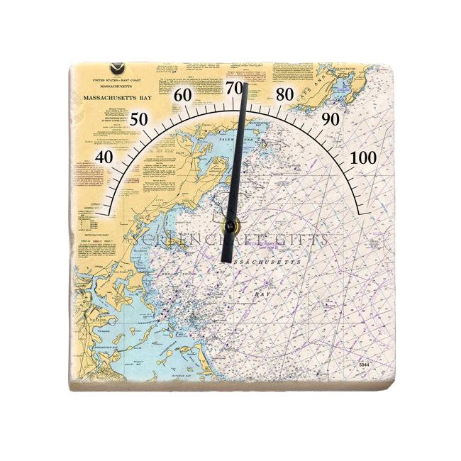 Massachusetts Bay - Marble Thermometer