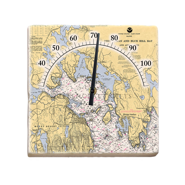 Frenchman Bay, ME- Marble Thermometer