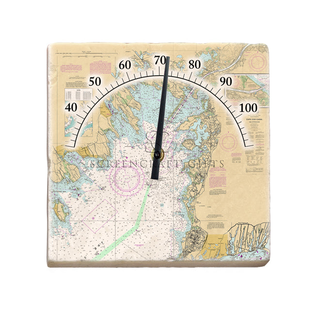 Buzzards Bay,  MA - Marble Thermometer