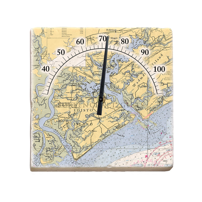 Edisto Island, SC - Marble Thermometer