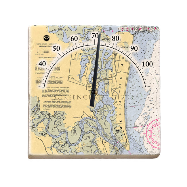 Amelia Island, FL - Marble Thermometer