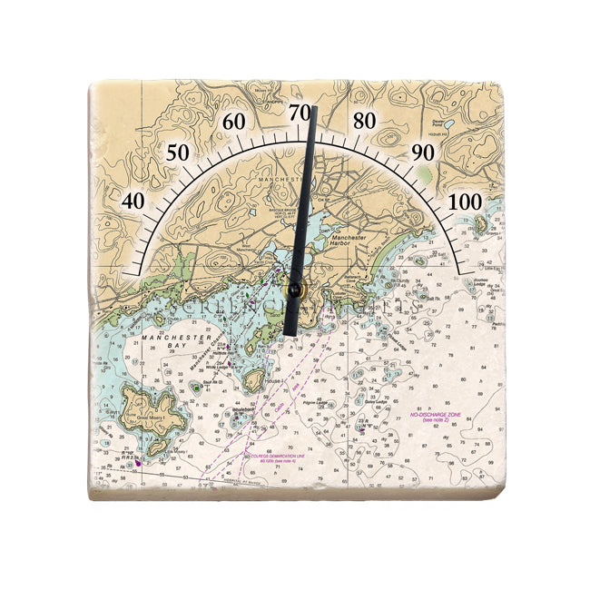 Manchester by the Sea, MA - Marble Thermometer