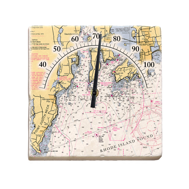 Narragansett Bay- Marble Thermometer