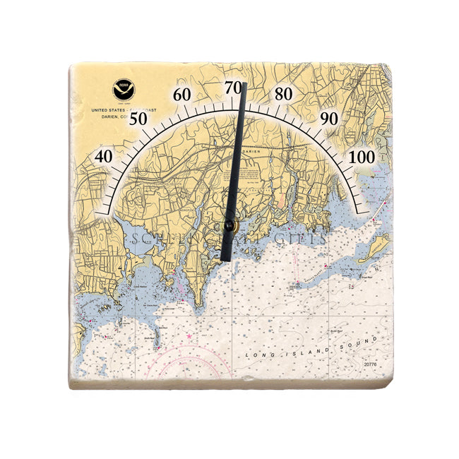 Darien, CT  - Marble Thermometer