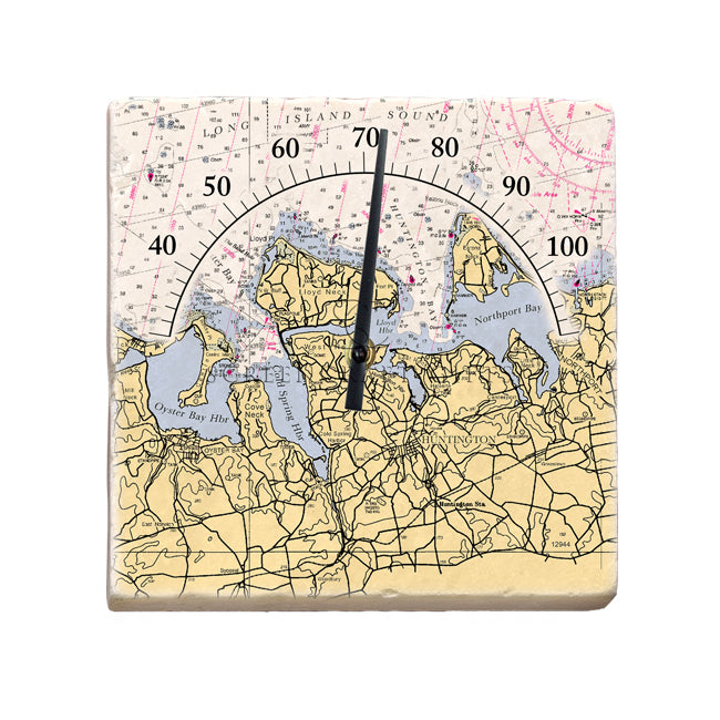 Huntington Bay, NY- Marble Thermometer