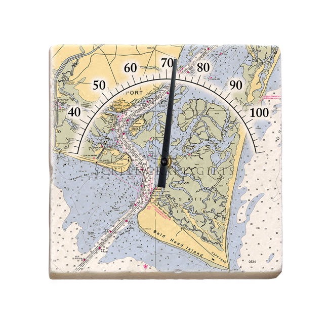 Bald Head Island, NC - Marble Thermometer