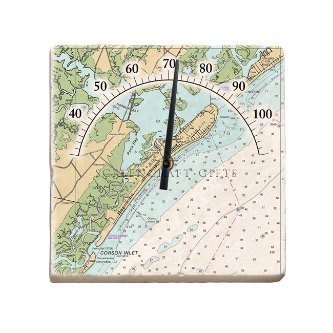 Ocean City, NJ - Marble Thermometer