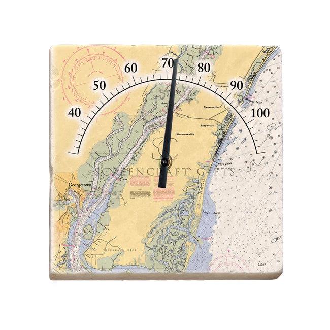 DeBordieu, SC - Marble Thermometer