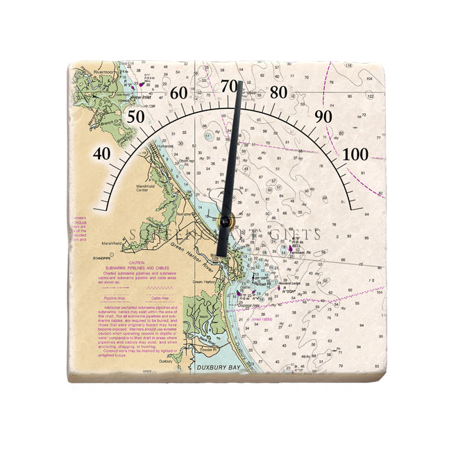 Marshfield, MA - Marble Thermometer