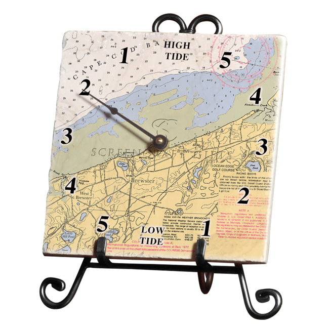 Brewster,  MA - Marble Tide Clock
