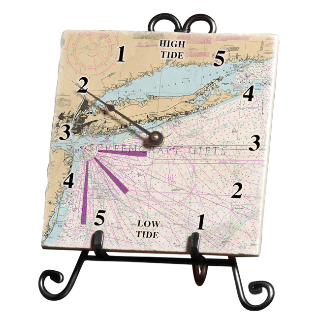 Long Island, NY  - Marble Tide Clock