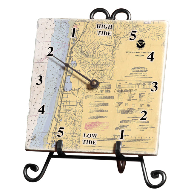 Rockaway, OR- Marble Tide Clock