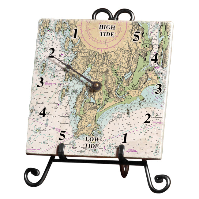 Phippsburg, ME- Marble Tide Clock