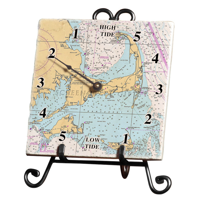 Cape Cod and the Islands - Marble Tide Clock