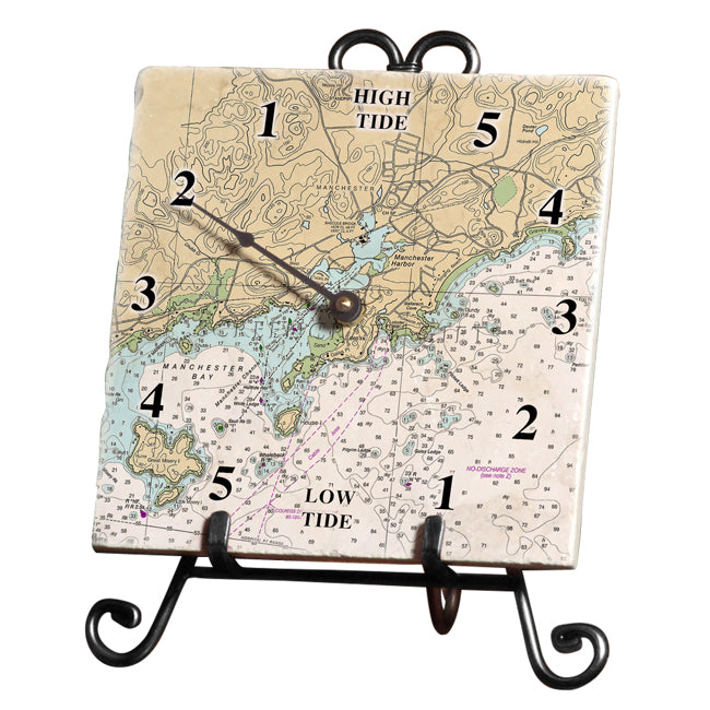 Manchester by the Sea, MA - Marble Tide Clock