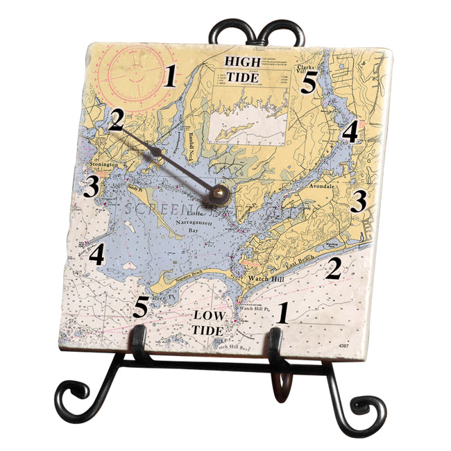 Watch Hill, RI - Marble Tide Clock