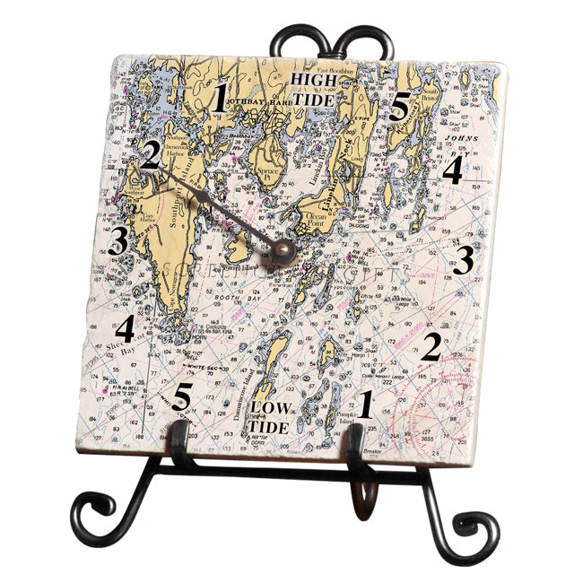 Boothbay Harbor, ME- Marble Tide Clock