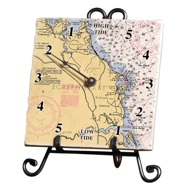 Scituate, MA- Marble Tide Clock – ScreenCraftGifts
