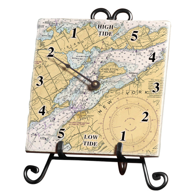 Cape Vincent, NY - Marble Tide Clock