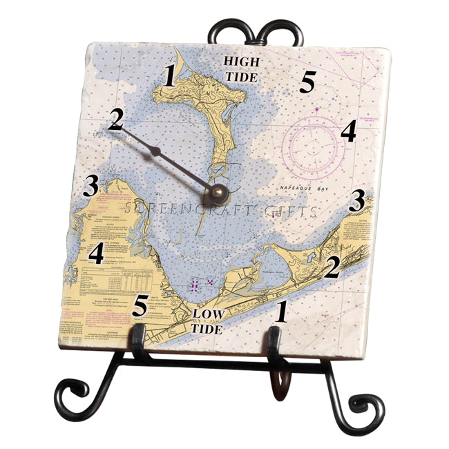 Napeague Bay, NY - Marble Tide Clock