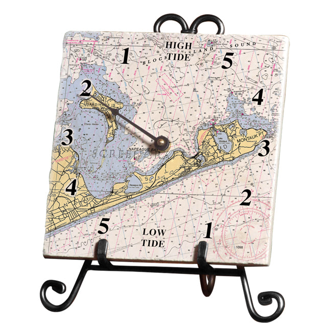 Montauk, NY- Marble Tide Clock
