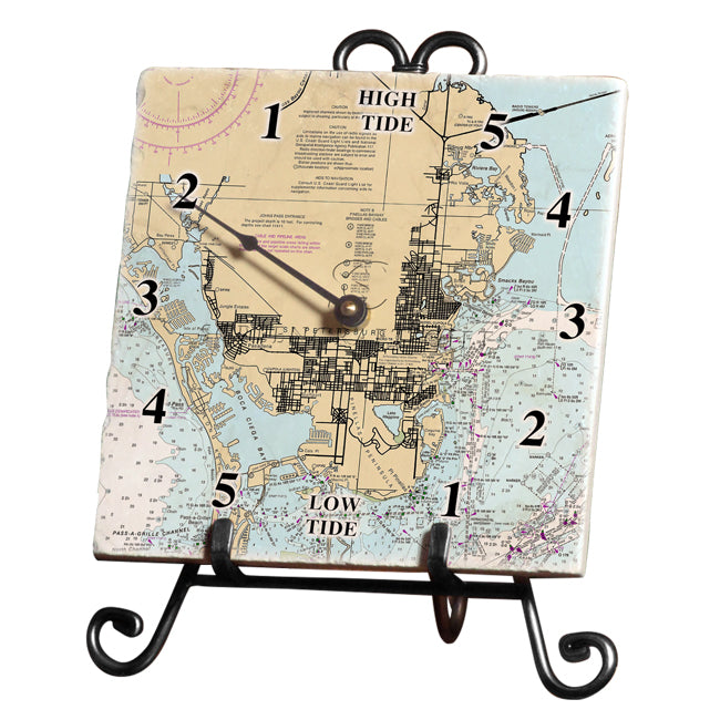 St. Petersburg, FL- Marble Tide Clock
