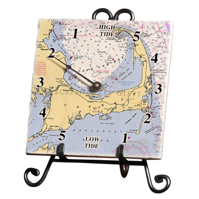 Cape Cod, MA - Marble Tide Clock