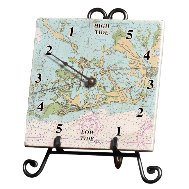 Sugarloaf Key, FL  - Marble Tide Clock