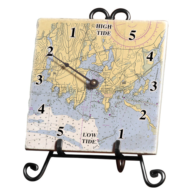 Stonington, CT - Marble Tide Clock