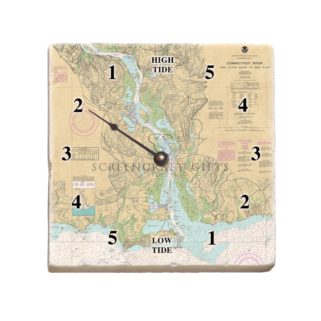 Connecticut River- Marble Tide Clock