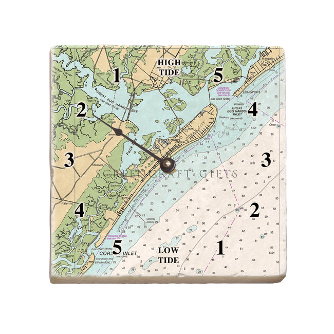 Ocean City, NJ - Marble Tide Clock