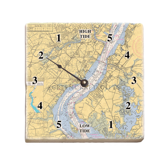 Wilmington, DE- Marble Tide Clock