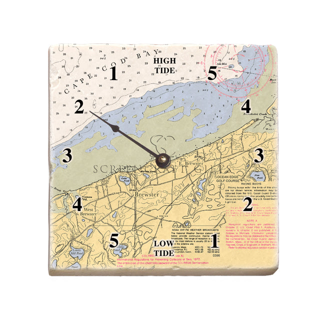 Brewster,  MA - Marble Tide Clock