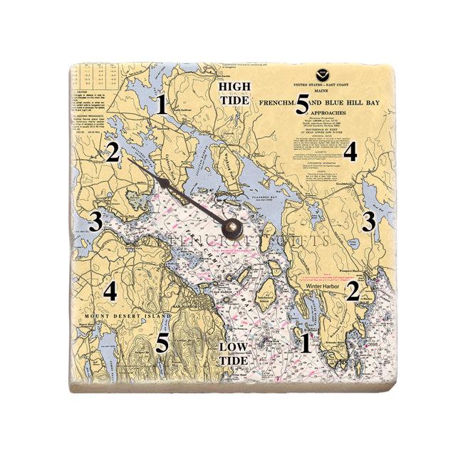 Frenchman Bay, ME- Marble Tide Clock