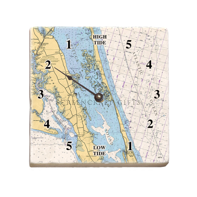 Duck, NC - Marble Tide Clock