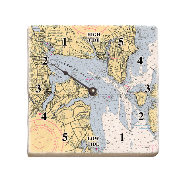 East Greenwich, RI- Marble Tide Clock